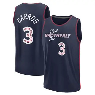 Philadelphia 76ers Men's Dana Barros Navy Fast Break 2023/24 City Edition Jersey