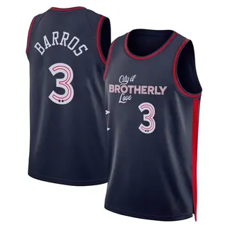 Philadelphia 76ers Men's Dana Barros Navy Swingman 2023/24 City Edition Jersey