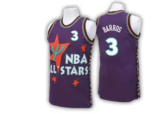 Philadelphia 76ers Men's Dana Barros Purple Authentic 1995 All Star Throwback Jersey