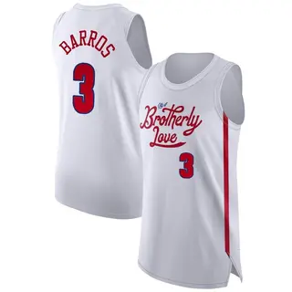 Philadelphia 76ers Men's Dana Barros White Authentic 2022/23 City Edition Jersey