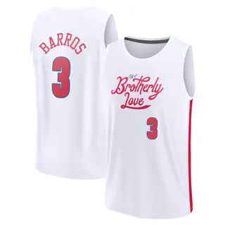 Philadelphia 76ers Men's Dana Barros White Fast Break 2022/23 City Edition Jersey