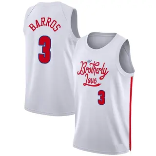 Philadelphia 76ers Men's Dana Barros White Swingman 2022/23 City Edition Jersey