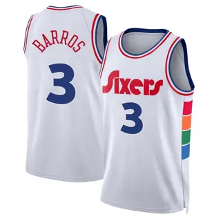 Philadelphia 76ers Men's Dana Barros White Swingman 2024/25 City Edition Jersey