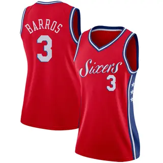 Philadelphia 76ers Women's Dana Barros Red Swingman Jersey - Statement Edition