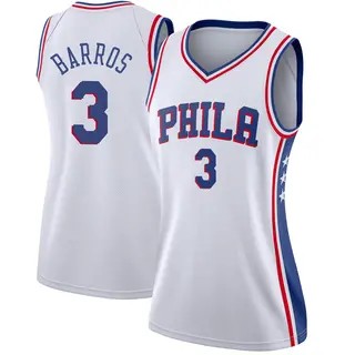 Philadelphia 76ers Women's Dana Barros White Swingman Jersey - Association Edition